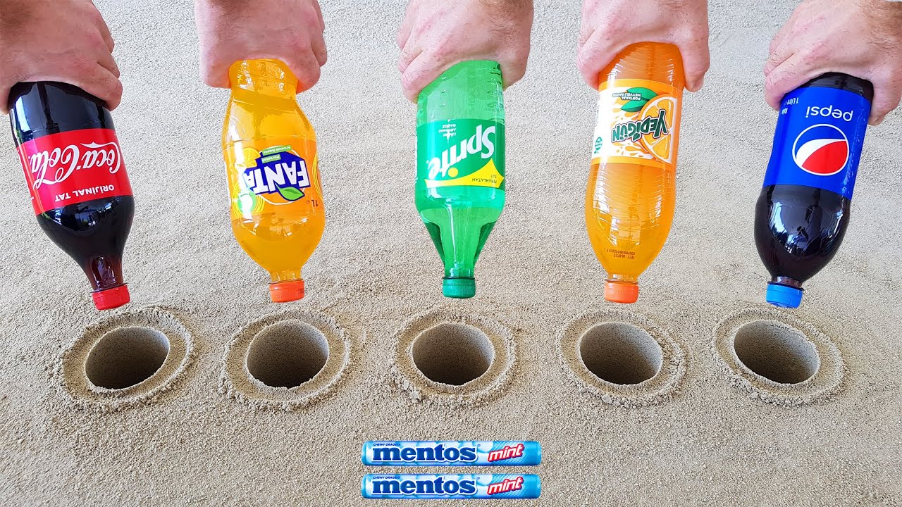Experiment !! Coca Cola, Pepsi, Sprite, Fanta, Yedigün and Mentos Underground