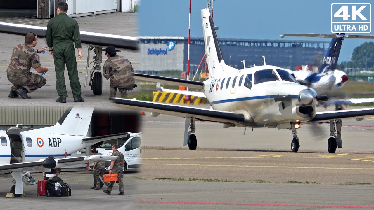 French Army TBM-700 goes technical at AMS | Second TBM-700 delivering technicians.