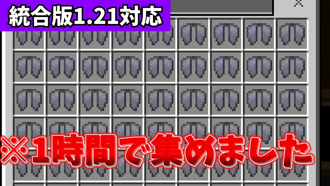 【マイクラ統合版】エリトラを短時間で大量に入手する方法