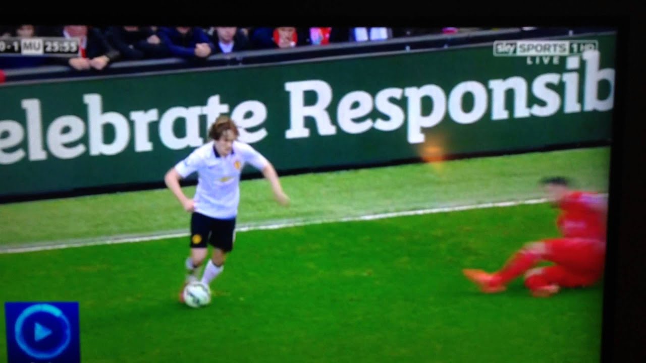 DALEY BLIND BRAKES EMRE CAN'S ANKLES LIVERPOOL VS MAN UNITED 22/03/2015