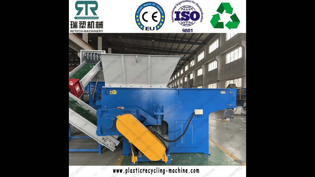 Plastic Film Single Shaft Shredder/LDPE Ground Film Shredder Grinder Washing Plant