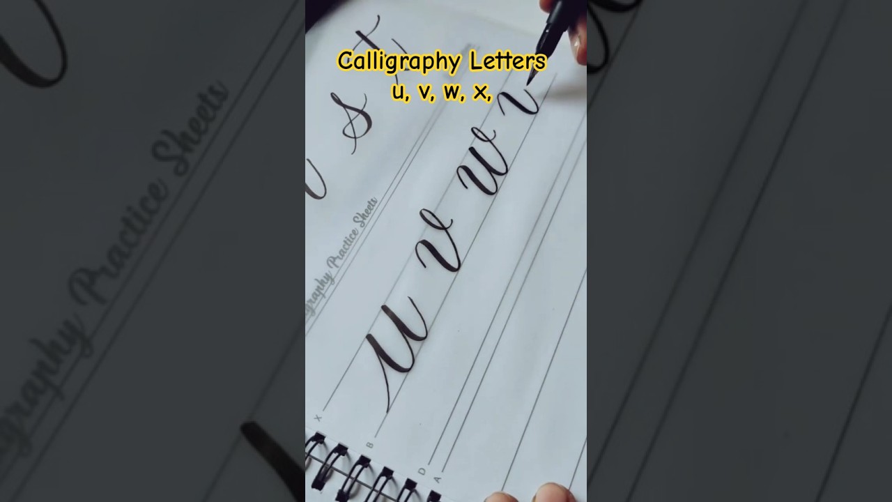 Cursive Writing U V W X ✍️ | Calligraphy Handwriting Practice | Capital & Small Letters | Learn Hub