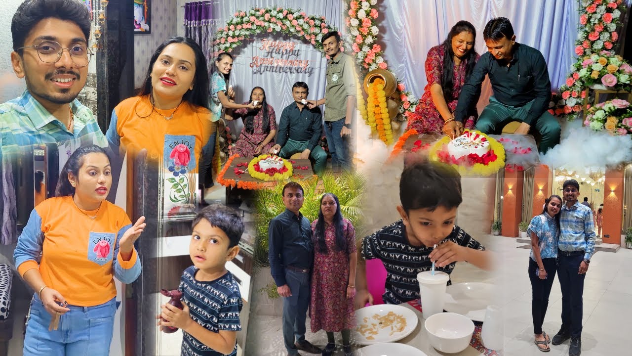 Sapna's Parents' 25th Marriage Anniversary Celebration💕| *VLOG* | Surprise Party | #gujjufamily