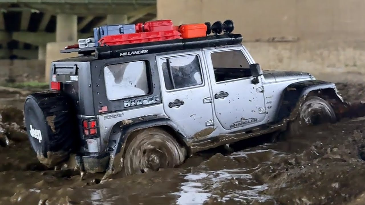 1/10 Scale Axial SCX10 II  Newbright Jeep JK Wrangler Rubicon Off-road Driving 4X4 RC Car