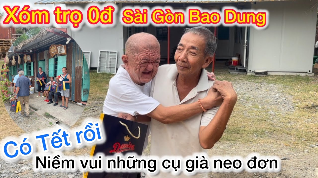 Niềm vui các cụ già neo đơn sống trong xóm trọ SG Bao Dung khi nhận được Quà Tết 2026 