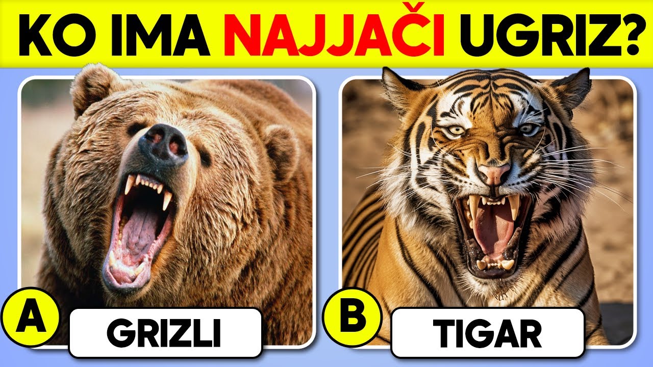 ✅Koliko Dobro Poznajete ŽIVOTINJE?🦁🦜🐘| Kviz Opšteg Znanja