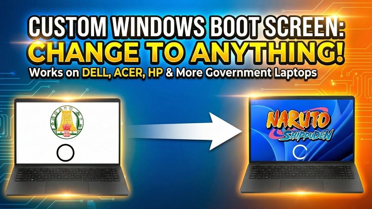 Remove Government Logo in Government Laptop ? Customize Your Windows Boot Screen Whatever you want !