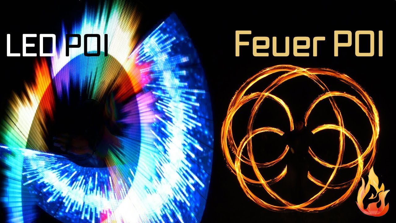 Lightrails/ Lichtschweife mit LED POI & Feuerpoi 🔥