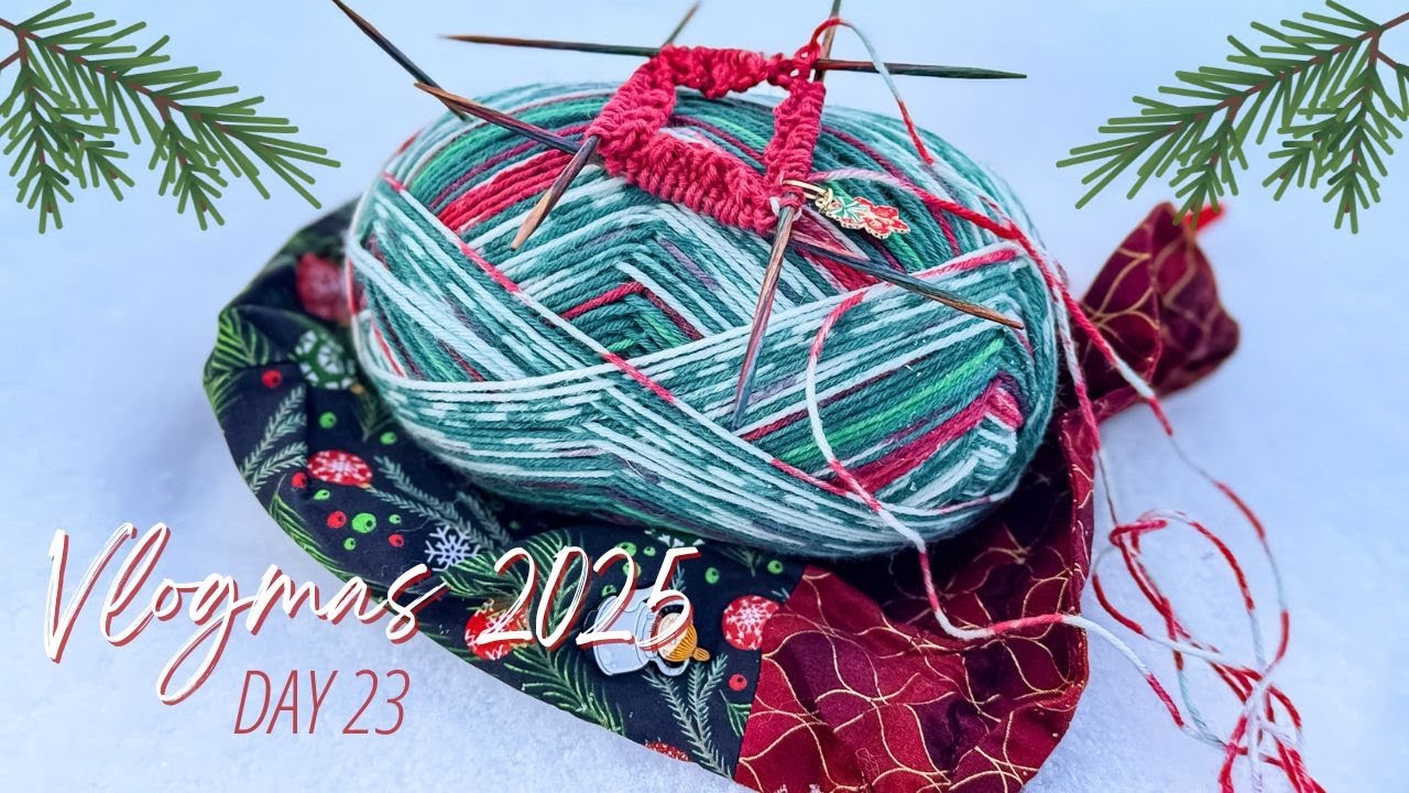 Vlogmas 2025 I Day 23 I Giveaway, selbstgefärbte Wolle, Q&A, Como Pullover von Svarta Faret