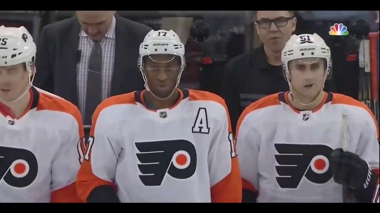 Shayne Gostisbehere's First Career Fight! - Philadelphia Flyers vs New York Rangers 2/18/18