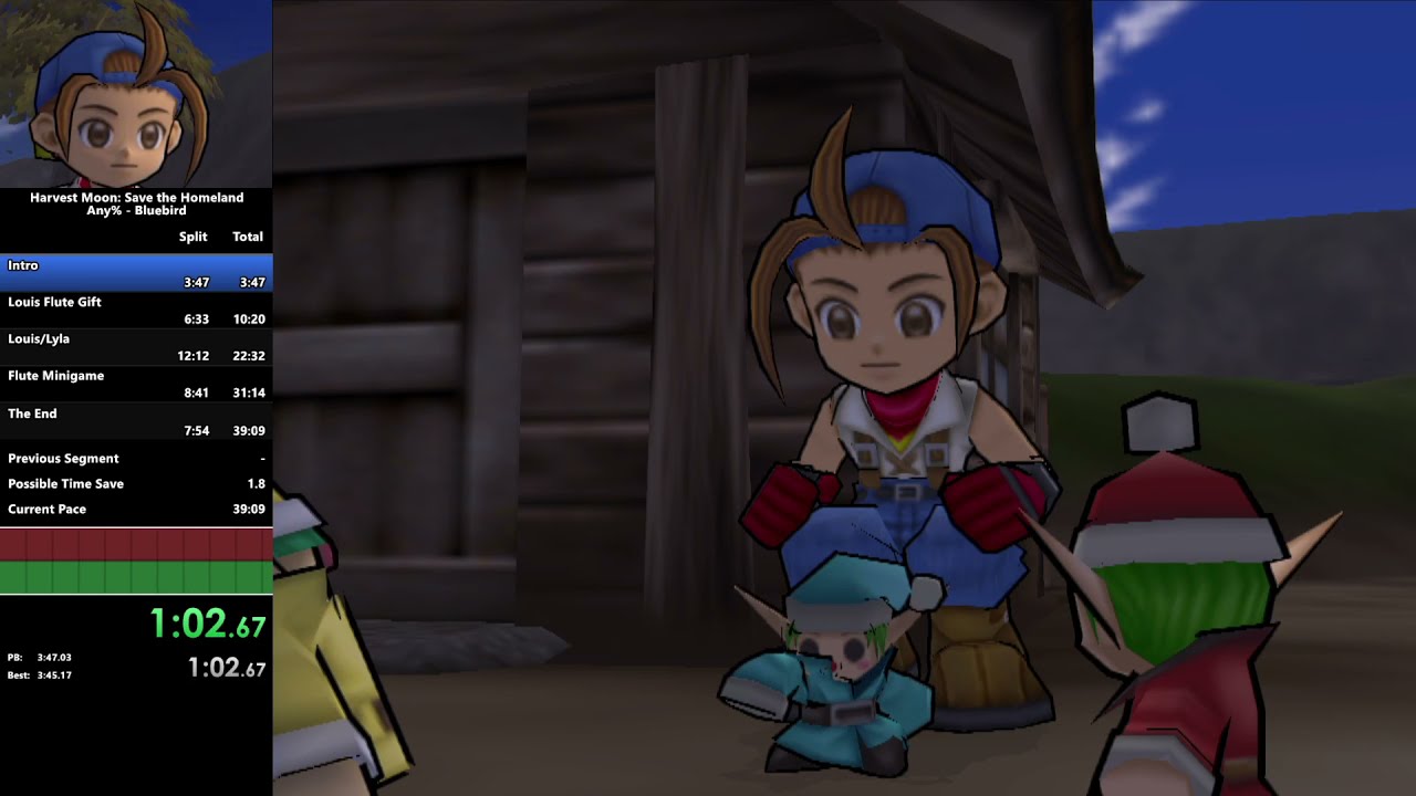Harvest Moon: Save the Homeland - Speedrun (Any% Bluebird) 37m 38s | New Route: Skips 2 ingame days!