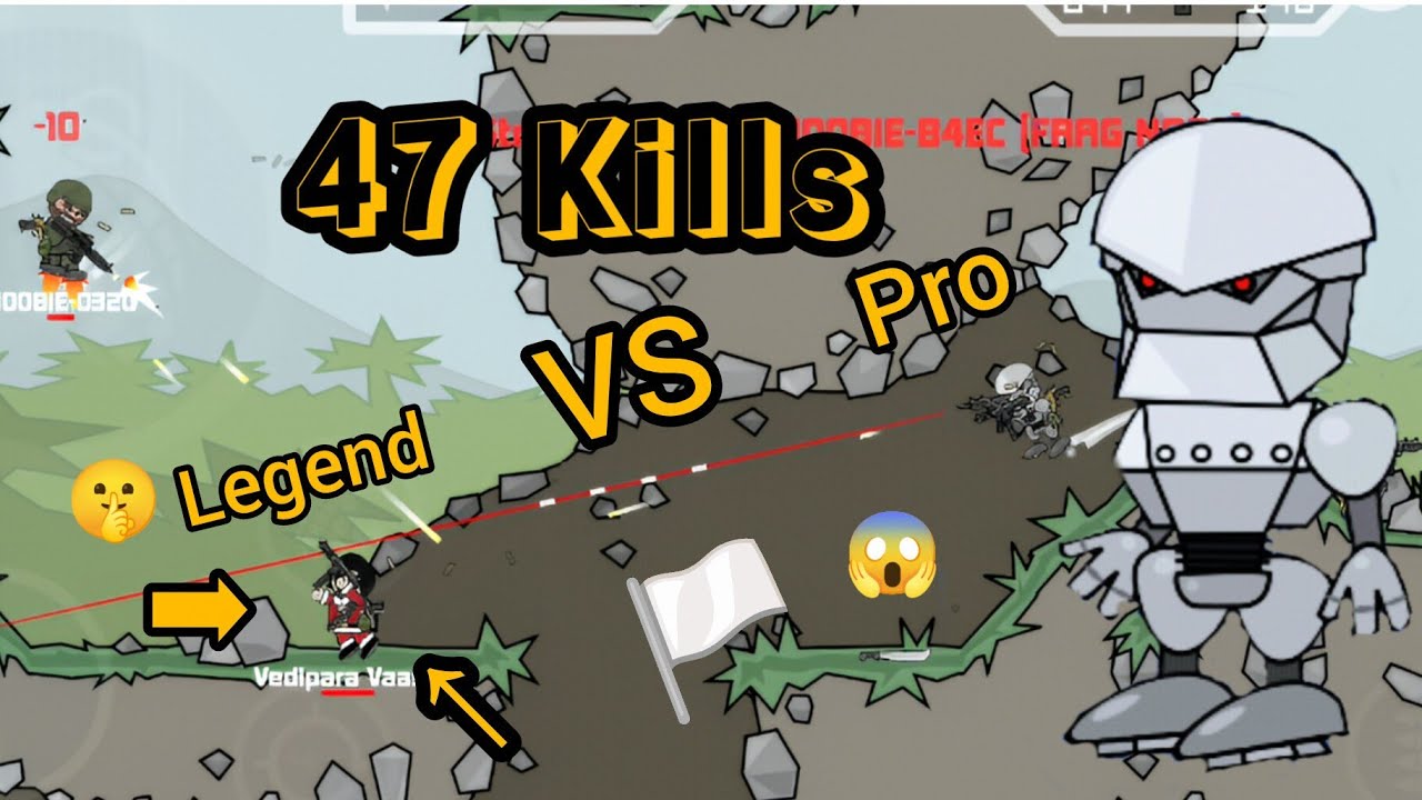 Mini militia 47 kills in one match🤫 world record😱 ][ must watch🤏🏻....#minimilitia #minigames #gaming