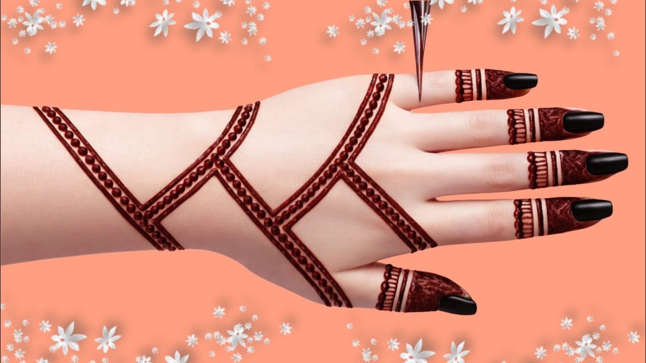 New Stylish Easy Henna Design | Mehandi Ka Design | Mehndi Designs For Hands | Simple Mehndi Design 