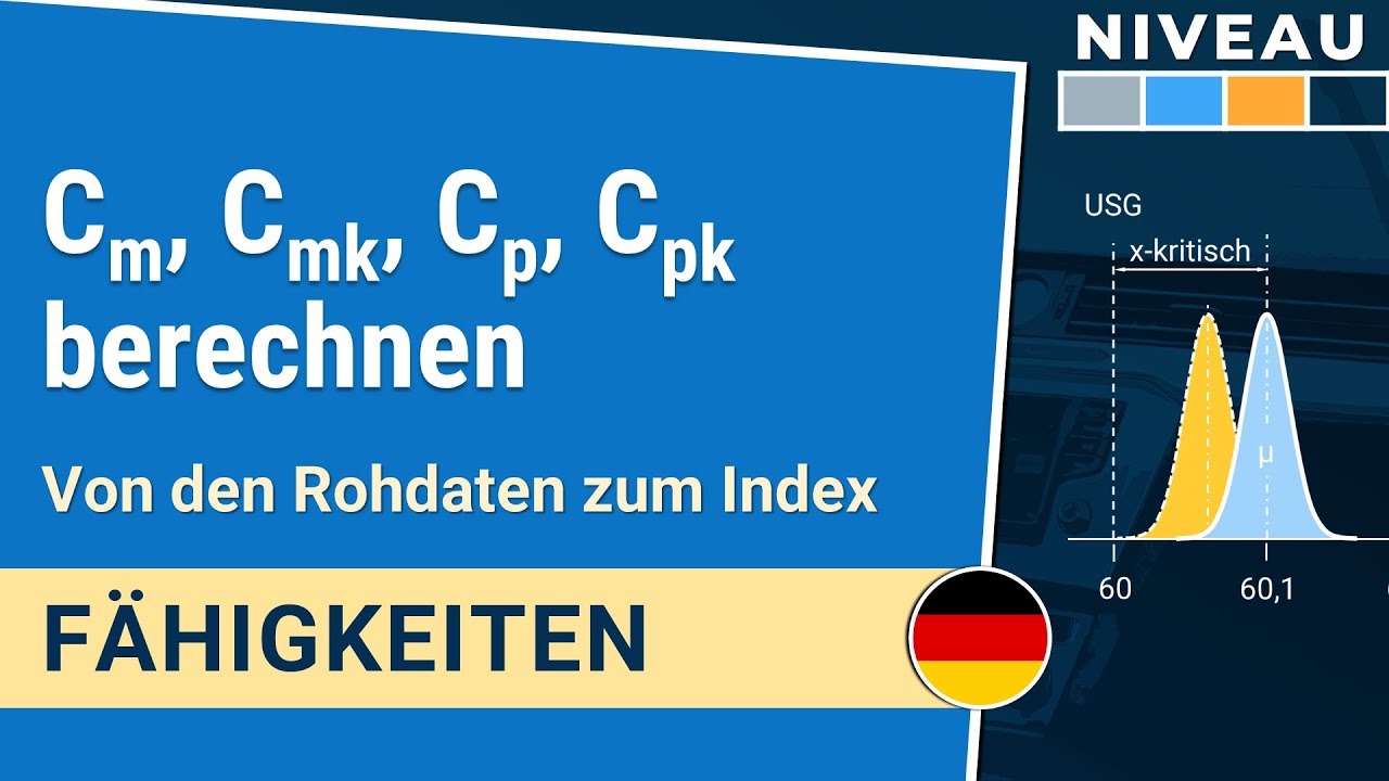Cm, Cmk, Cp, Cpk berechnen: von den Rohdaten zum Index | Fähigkeiten 1-3.3| IHDE Academy