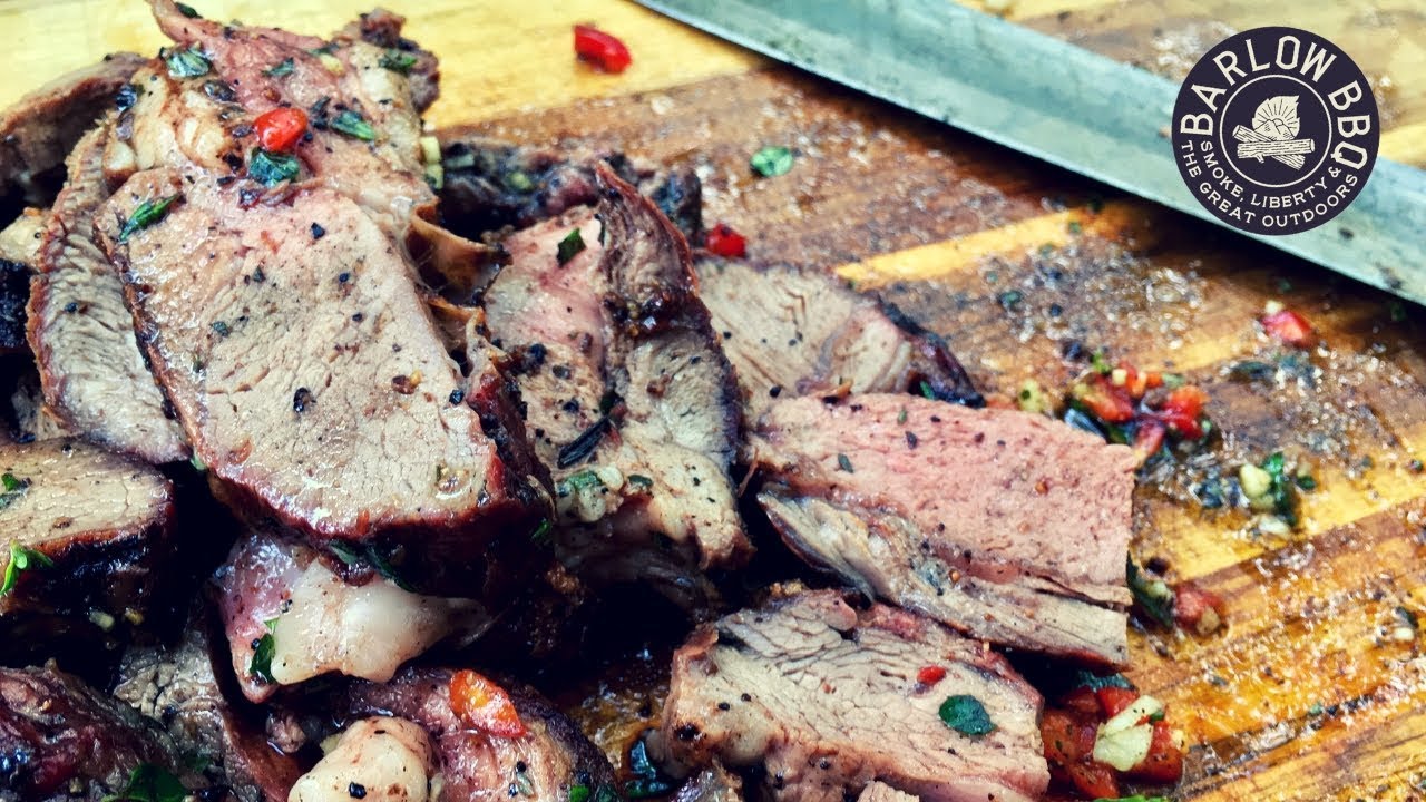 Жареная баранья нога без костей на гриле Weber Jumbo Joe | Barlow BBQ