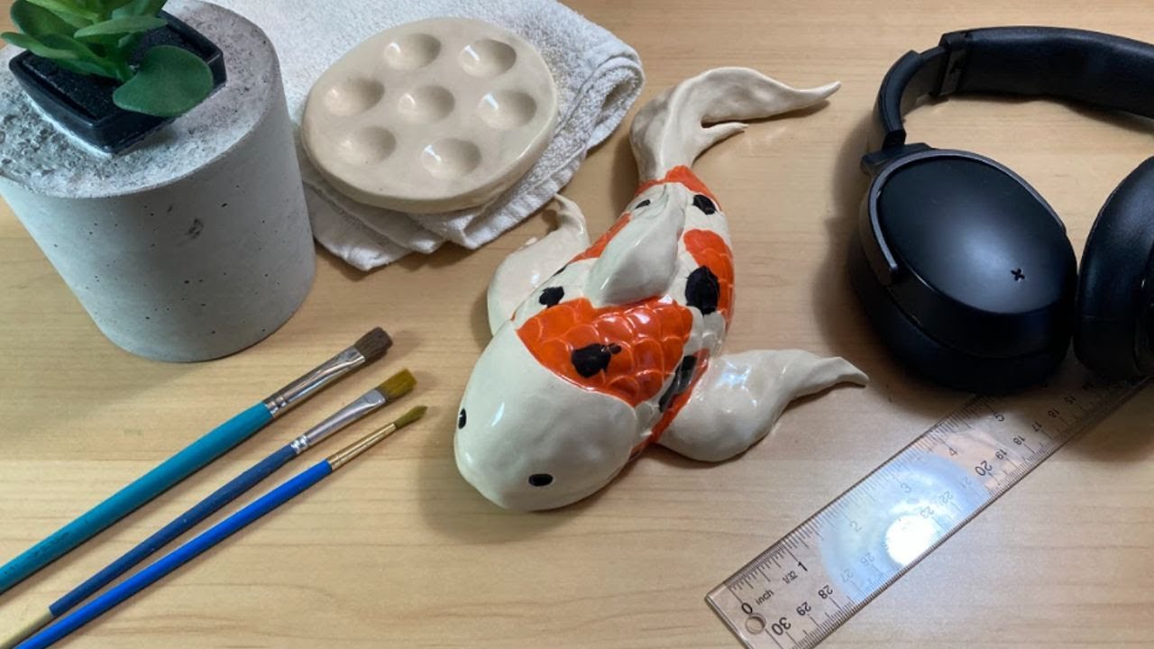 How to Sculpt a Koi Fish! Making a Koi Fish Sculpture!