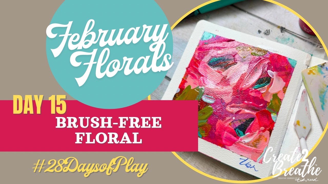 Brush-Free Acrylic Floral Painting