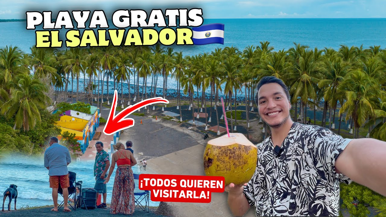 ¡PLAYA GRATIS EN EL SALVADOR! 🇸🇻🏝️ Punta Roca Surf City