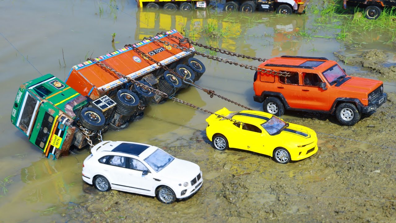 Volvo FMX Tipper BharatBenz 4828R TATA Prima 3530 Truck Accident Pulling Jcb 3dx 3 SuperCar ? CS Toy