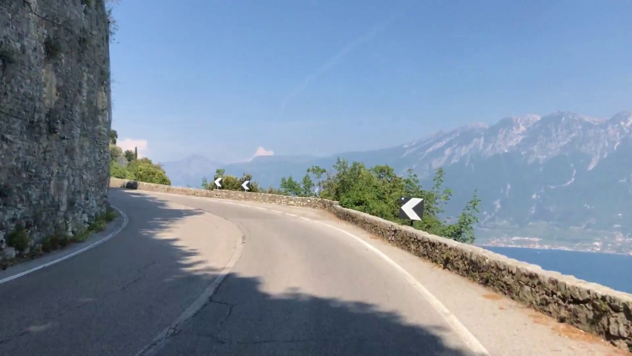 Fahrt nach Gardola (Tignale) vom Seeufer aus in 4K 2017