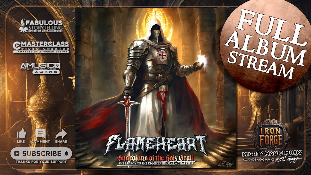 Flameheart - Guardians of the holy Grail (Full Album Stream) 2024