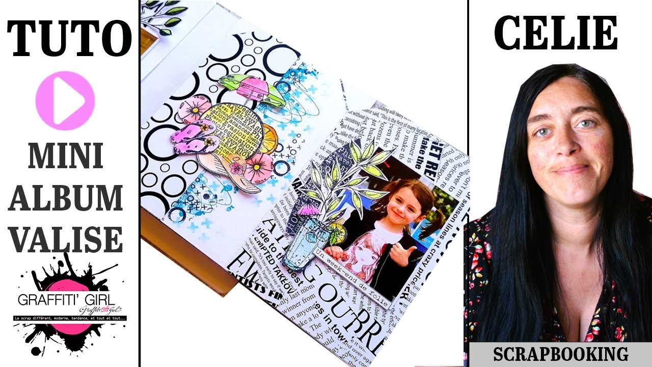 TUTORIEL en FRANCAIS pour réaliser un joli ALBUM PHOTO en forme de VALISE avec Celie SCRAP