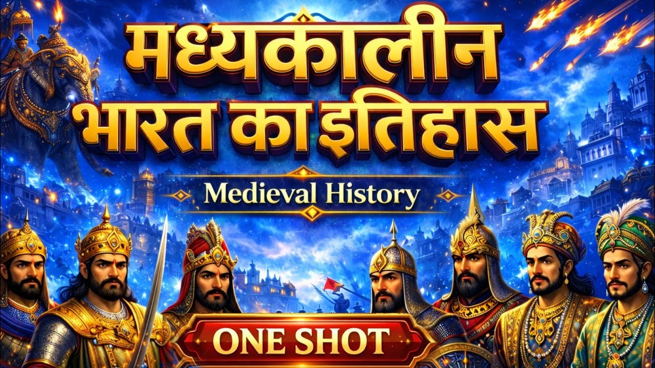 मध्यकालीन भारत का इतिहास | Complete Medieval History | Mughal Empire | Complete Revision | One Shot 