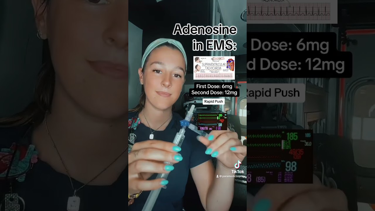 EMS Pharmacology: Adenosine for Supraventricular Tachycardia. 🫀Paramedic Skills.