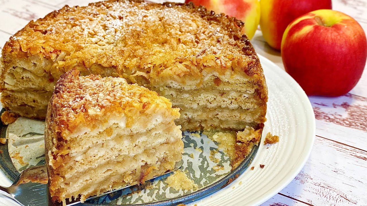 Quick Apple Pie Recipe without Eggs! 6 apples and 4 cups! # 88