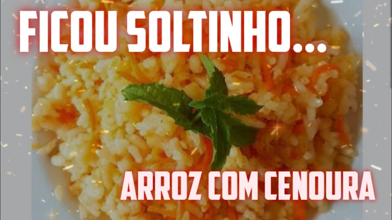 ARROZ - COM CENOURA - FICOU SOLTINHO - SE INSCREVA NO CANAL.