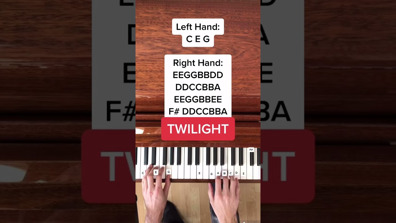 Twilight - Bella's Lullaby (Easy Piano Tutorial With Letter Notes) #Shorts