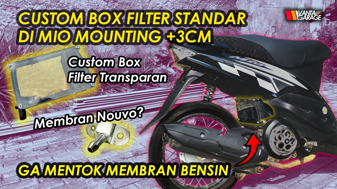 TUTORIAL PASANG BOX FILTER DI MIO MOUNTING +3CM