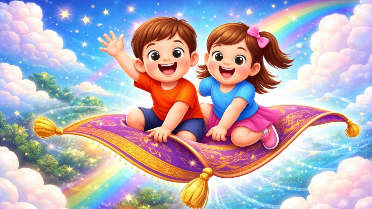 Magic Carpet Ride ✨ Kids Adventure Song | Nursery Rhyme & Fun Dancing Song, Kids Learning Song , Fun