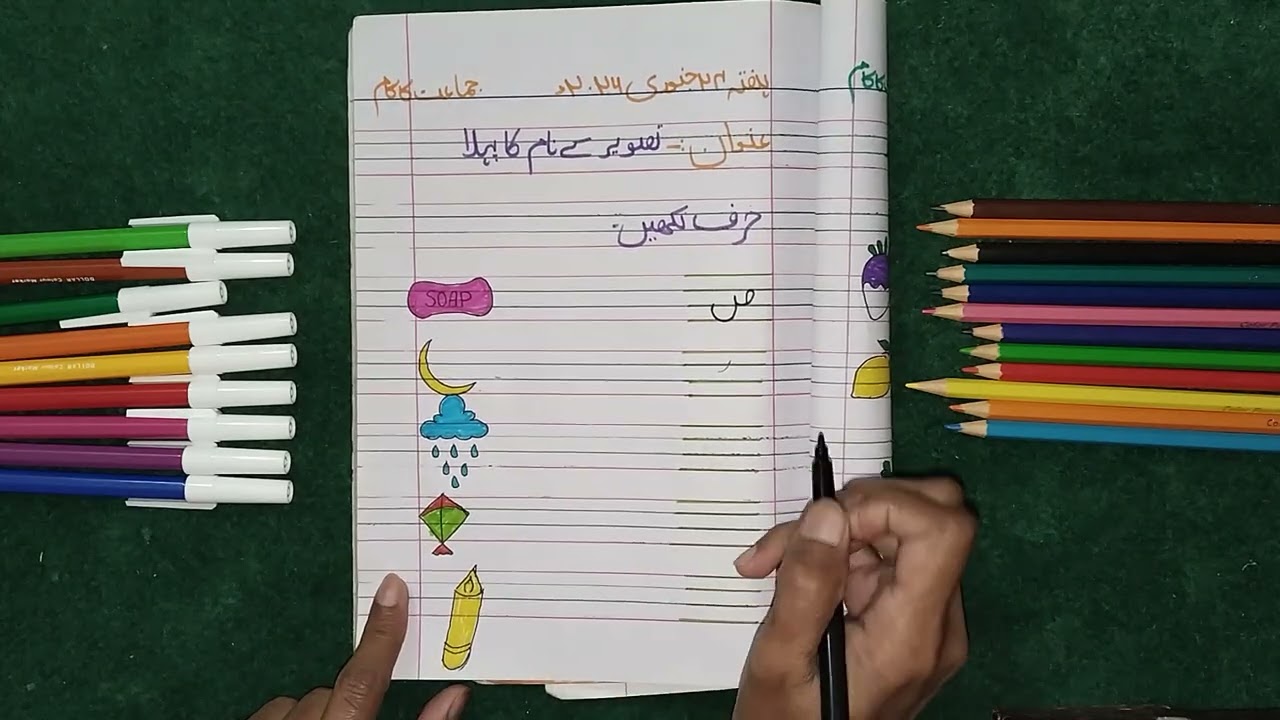 A(تصویر کے نام کا پہلا حرف لکھیں) Playgroup and Nursery#urdu#worksheets#art#drawing#education 