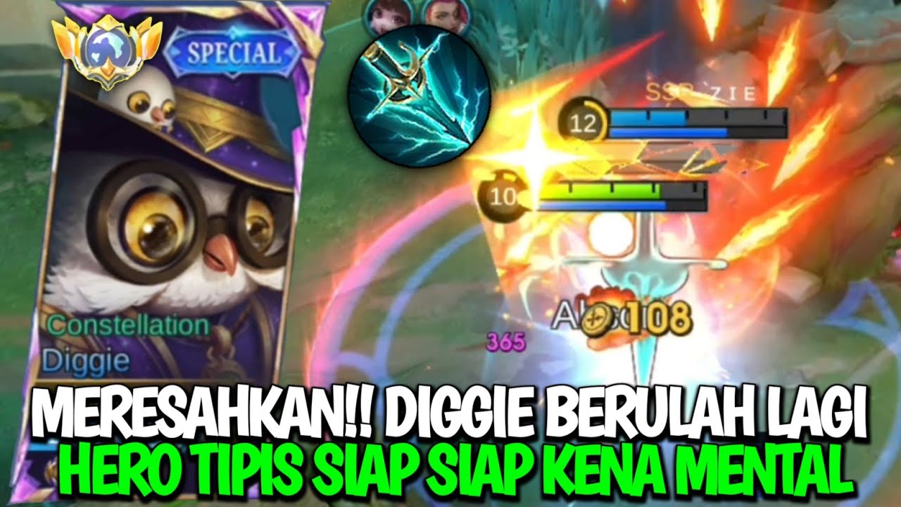 DIGGIE SIH BURUNG MUNGIL YG MERESAHKAN‼️HERO TIPIS SIAP SIAP KENA MENTAL‼️BUILD DIGGIE TERSAKIT 