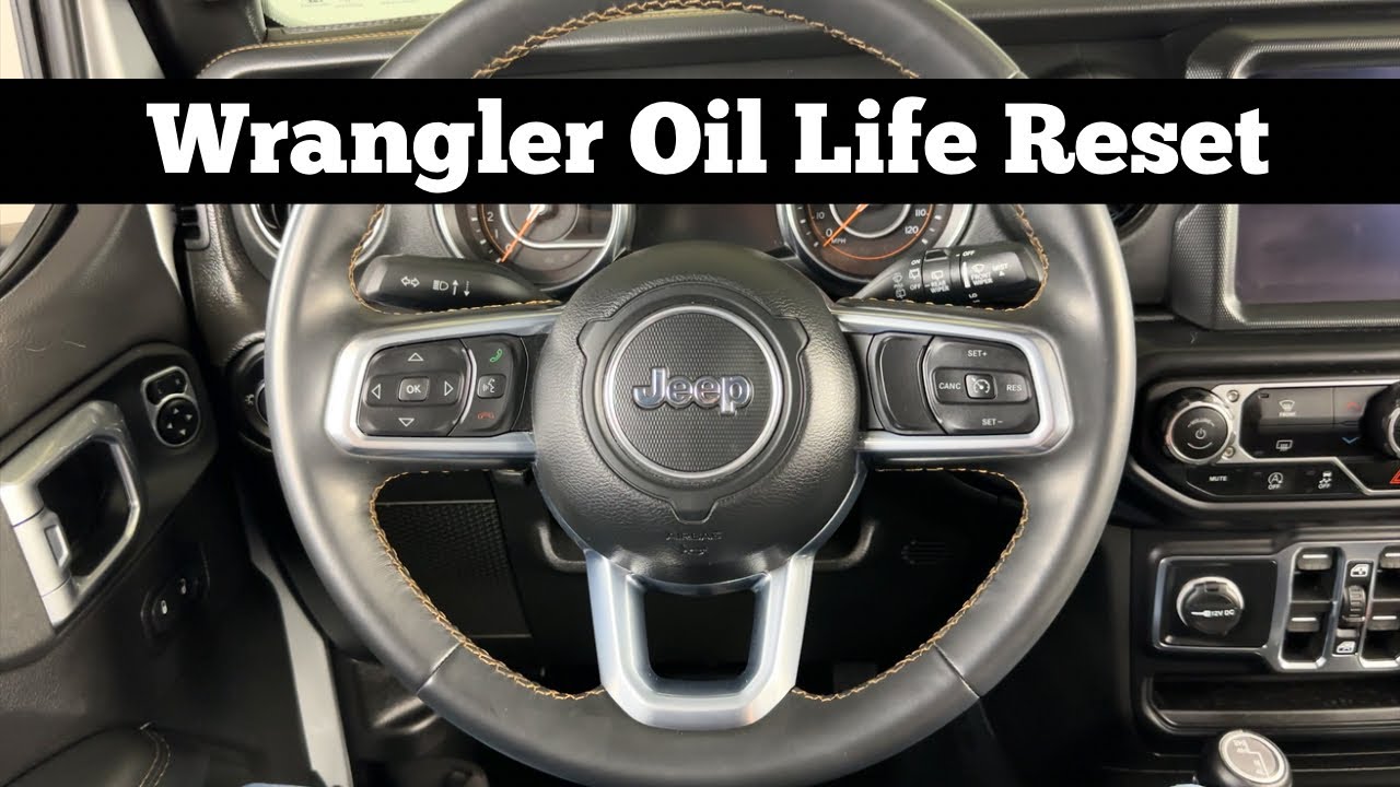 How To Reset Oil Life On 2019 - 2024 JEEP WRANGLER To 100% - Clear Oil Change Indicator Light