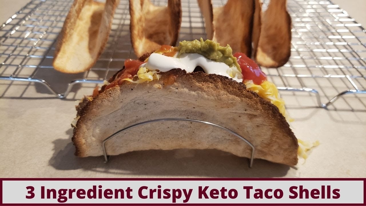 3 Ingredient Crispy Keto Taco Shells (Nut Free, Gluten Free And Dairy Free)