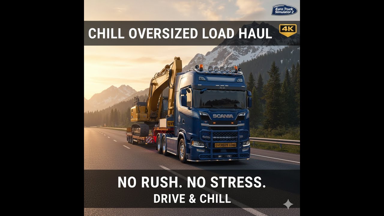 Chill Hauling an Oversized Load | Scania ETS 2