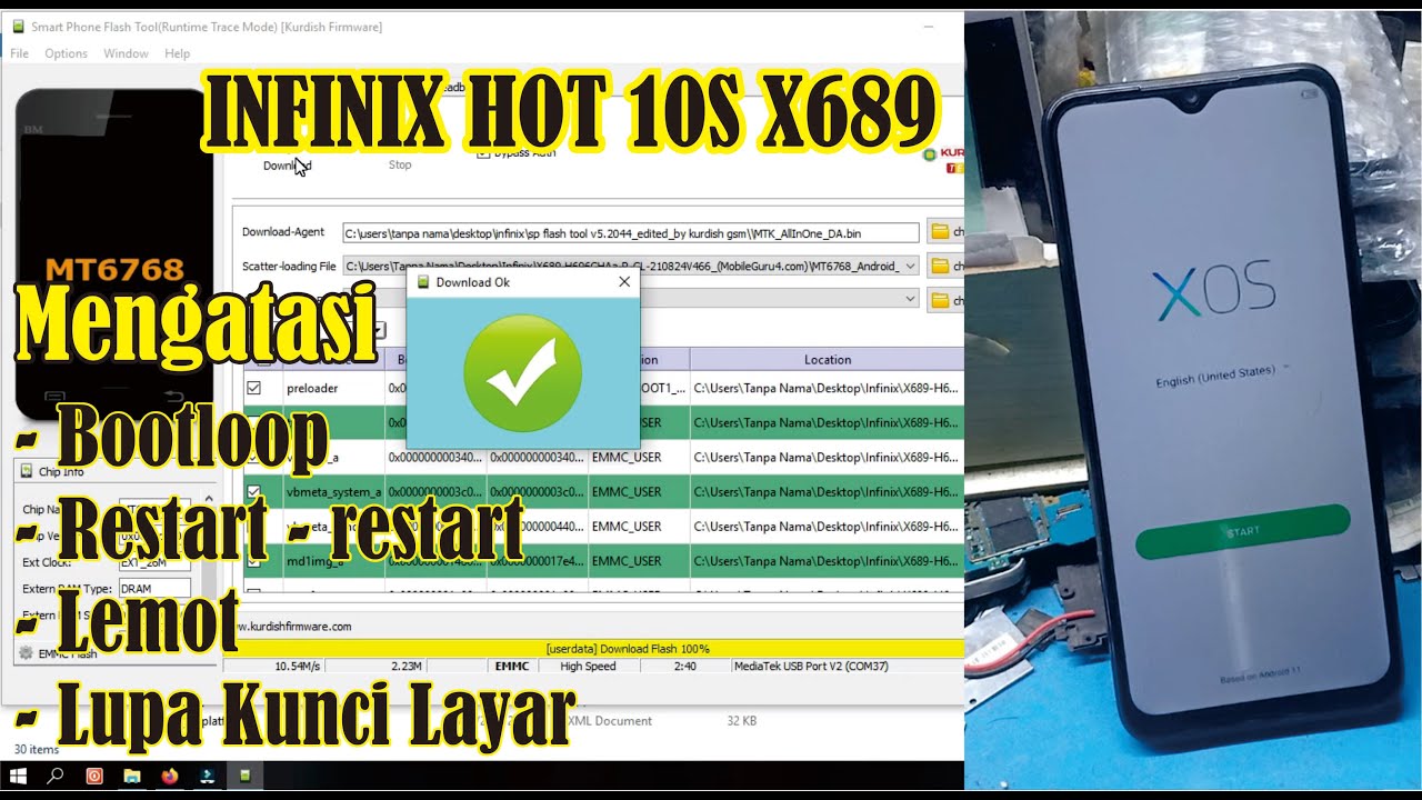 Flash Infinix Hot 10s Bootloop Restart restart Lemot