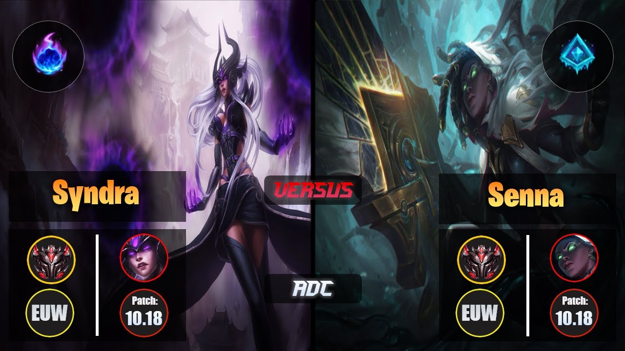 GrandMaster SYNDRA [Arcane Comet] (ADC) VS  SENNA - Grandmaster EUW Patch 10.18