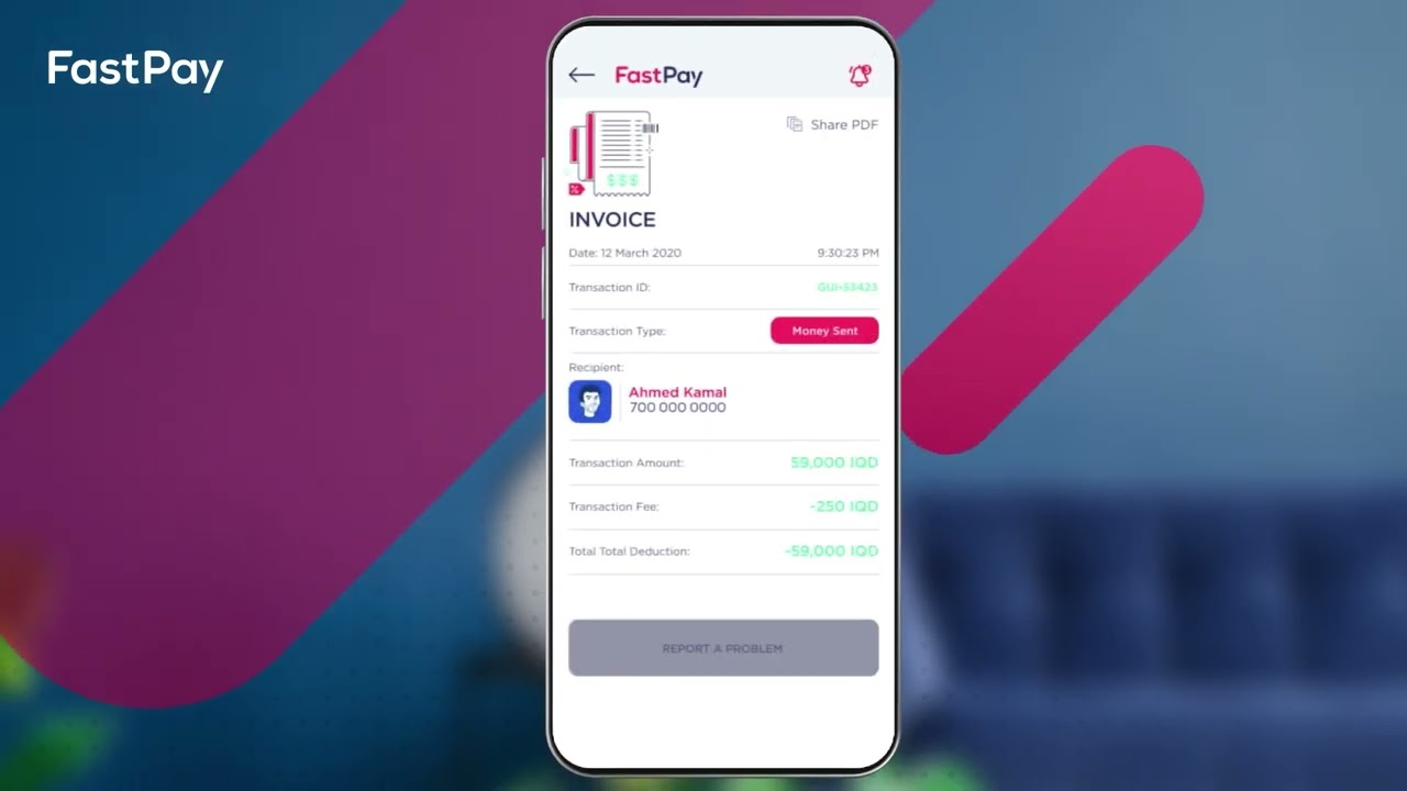 How to transfer cash on FastPay application