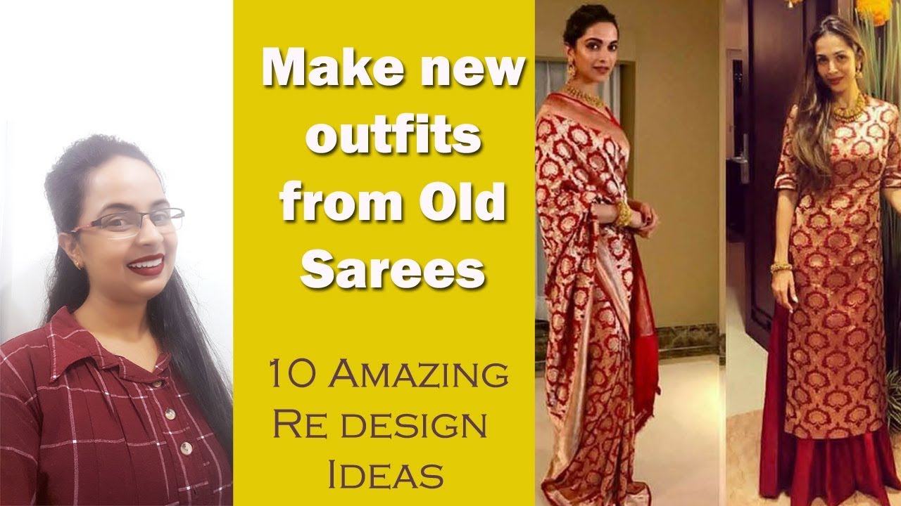Sari Reuse Part-1|New outfits from old saris| Amazing 10 ideas | In Hindi| English subtitles