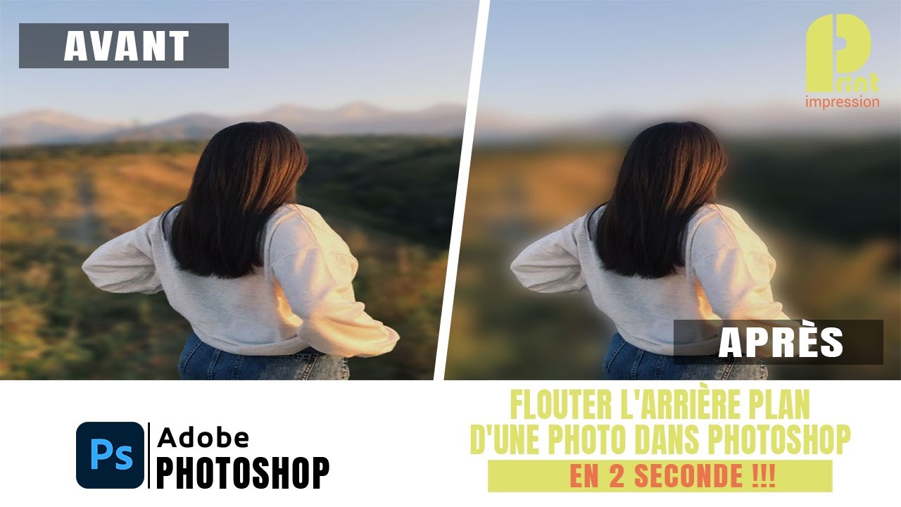 Flouter l'arrière plan d'une photo dans Photoshop