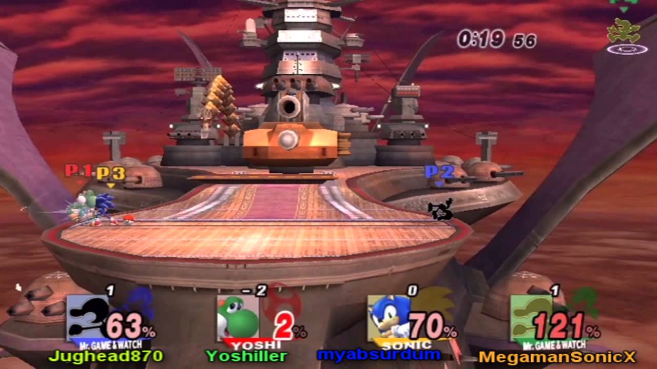 Yoshiller SSBB match 33: Against Jughead870, myabsurdum, and MegamanSonicX