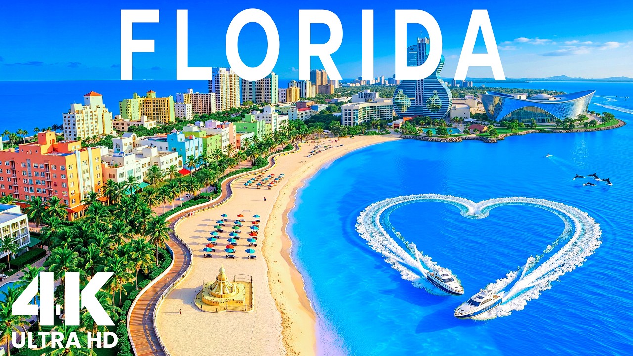 Florida 4K 🇺🇸 | Miami Beach, Florida Keys & Tropical Deep House Paradise 2026