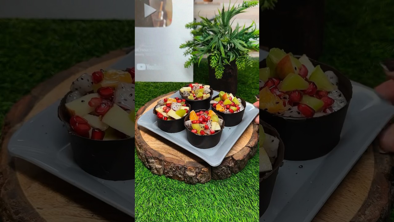Chocolate bowl fruit salad 😍😍❤️❤️&hellip; #shorts #chocolate #chocolatedessert #viral #kalpanaskitchen