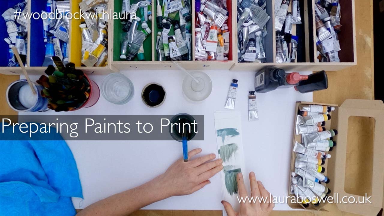 Japanese Woodblock With Laura Episode 24 - Preparing Paints to print Japanese Woodblock