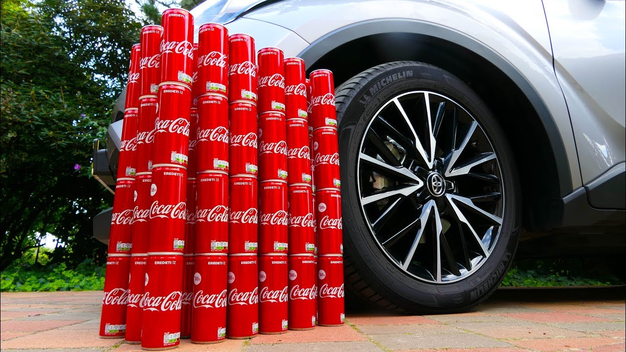 EXPERIMENT: 100 COCA COLA VS ELECTRIC CAR!