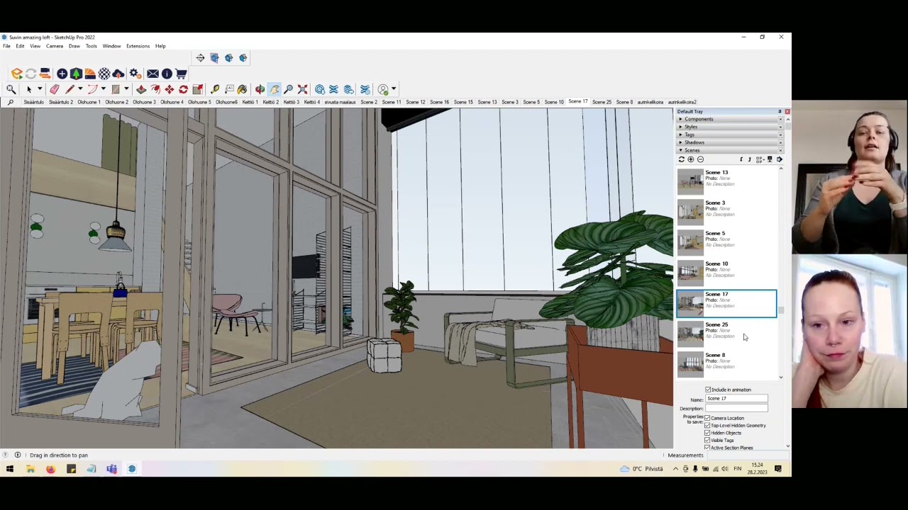 Sketchup Pro Tehokertaus ja Layout -kurssilainen kertoo kokemuksiaan