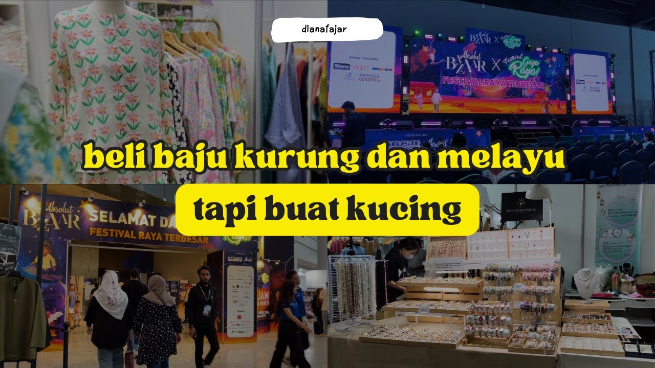 SUBTITLENYA NGACO🤣 BAJU LEBARAN MURAH MERIAH DI BAZAAR KUALA LUMPUR | Malaysia Vlog | dianafajar